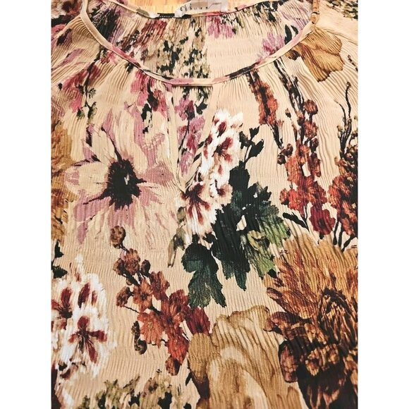 Spense Babydoll Women Top Sz 1X Beige Floral Boho Peasant Fairy Y2K Vtg Festival - Picture 4 of 6